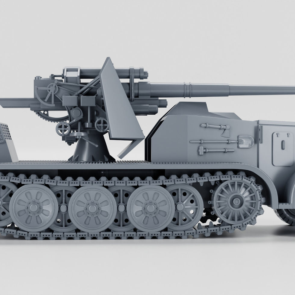 Прев'ю: Напівгусенична Sd.Kfz.8 - 8.8cm Flak 18 (Sf.) (Німеччина, Друга світова війна) - КОМЕРЦІЙНЕ ВИКОРИСТАННЯ