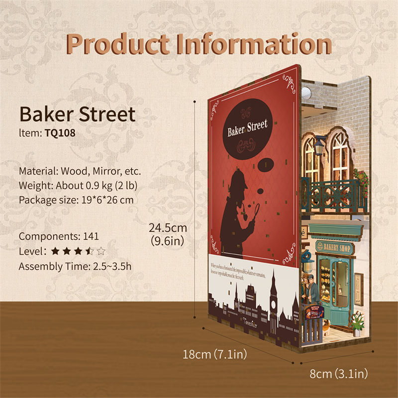 Miniature : Book Nook Baker Street (Sherlock Holmes) | Maquette 3D
