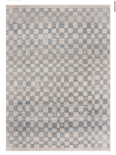 BLUE CHECKER Rug | thefrencheclectic