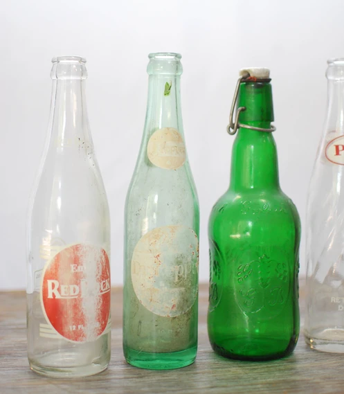 vintage soda bottles