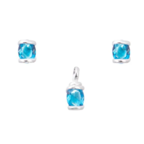 Juego de mini zirconias azules