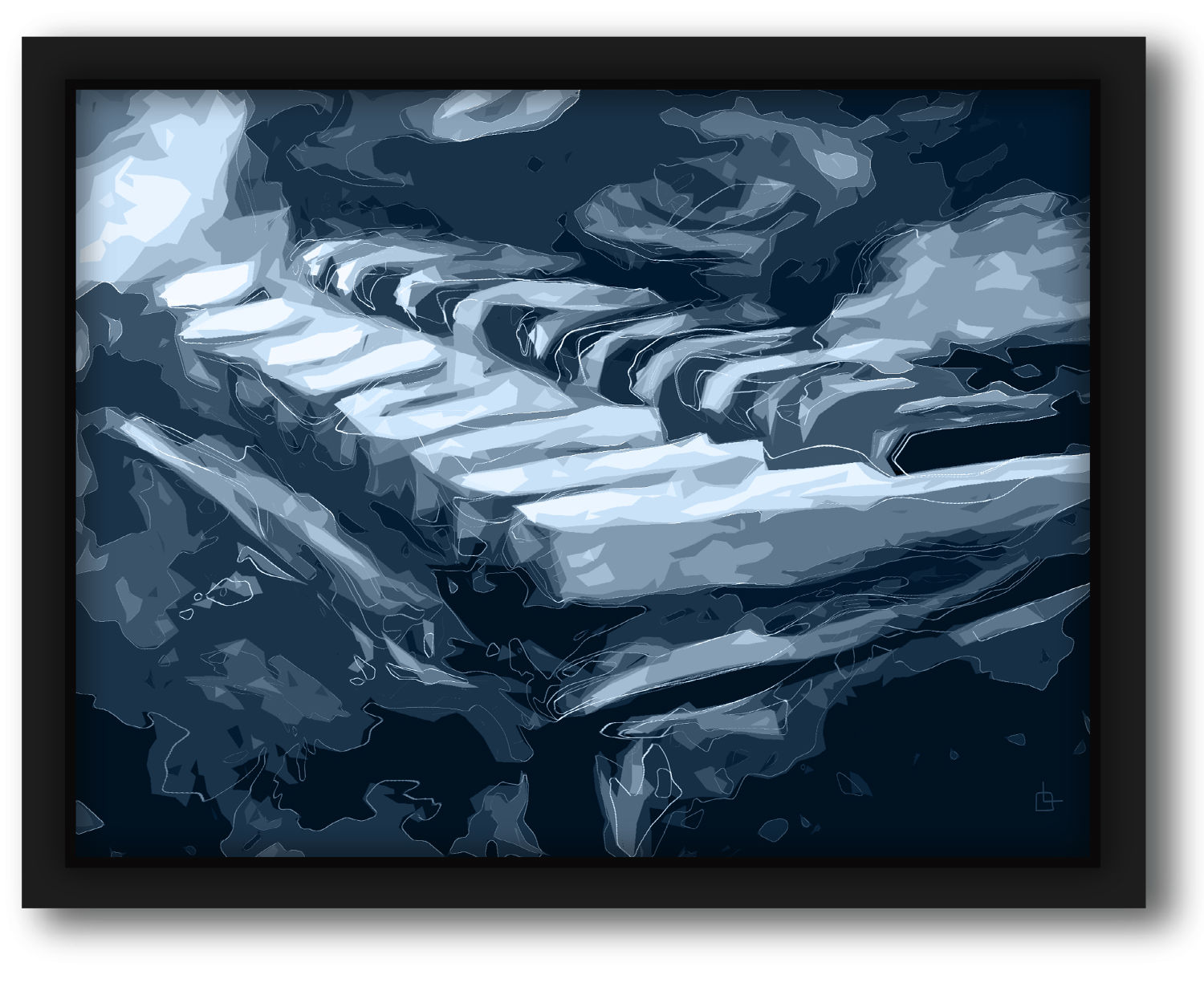 Blues Piano Illustration - Signed Art Print