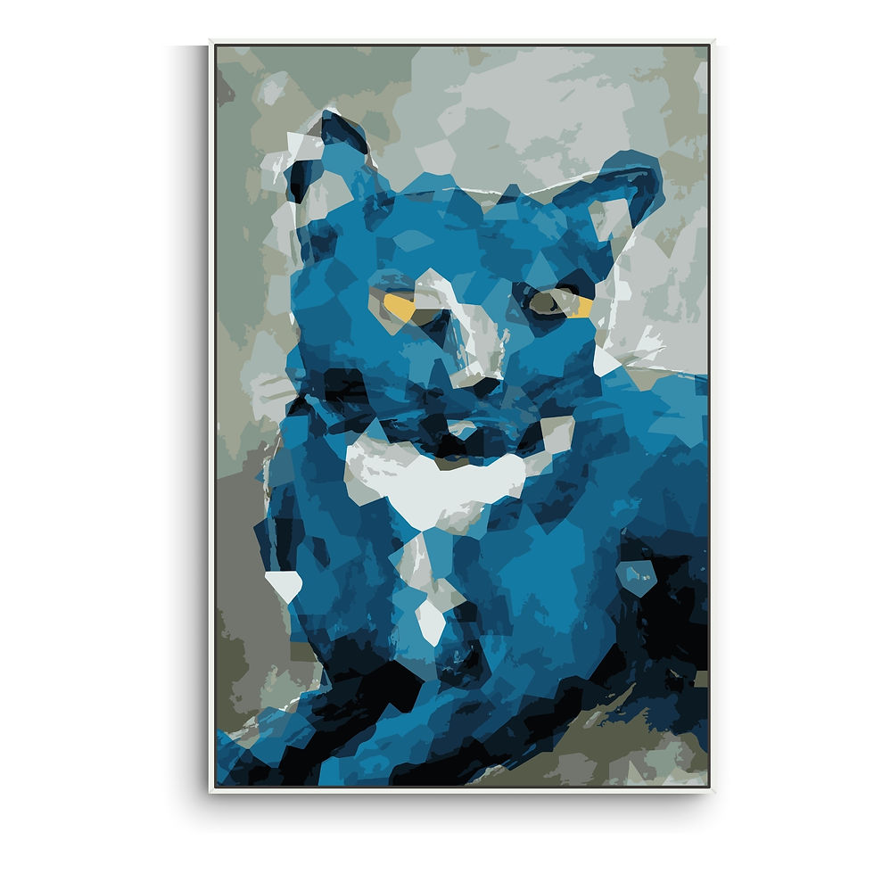 Thumbnail: Frank Blue Boo Canvas Print Wall Art