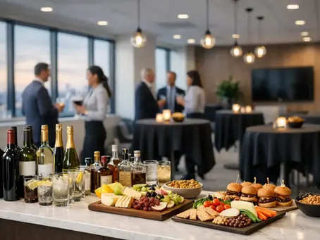 Corporate Happy Hour Event Setup Example
