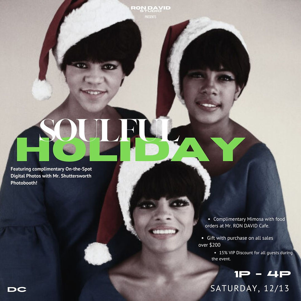 HOLIDAY PHOTOBOOTH @ RON DAVID STUDIO DC - SATURDAY 12/13  1-4PM 