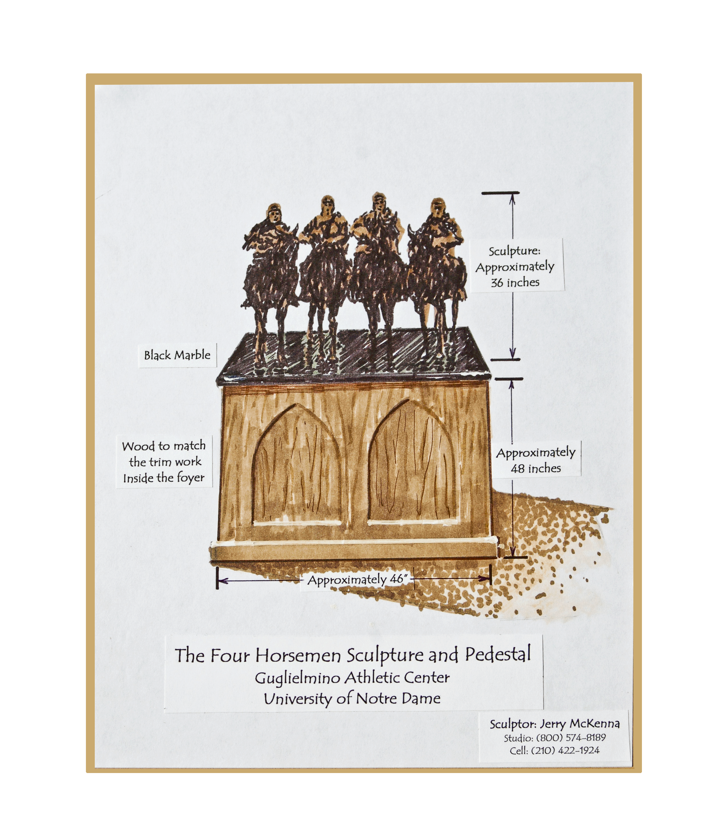 Four Horsemen, Drawing with Pendestal.gif