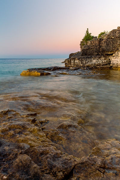 Bruce Peninsula National Park Ontario Summer Hike, Headwaters Wilderness Program, Sunset, Hike, Lake Huron
