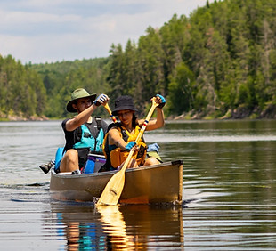 Quetico Provincial Park, Ontario, Canada, Headwaters Wilderness Program, Canoe Trip, Lake, Forest, Sky, Paddling Canoe