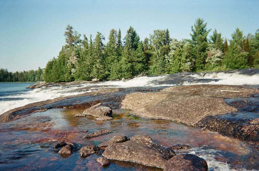 Quetico Ontario Canoe Trip, Headwaters Wilderness Program, Waterfall Portage
