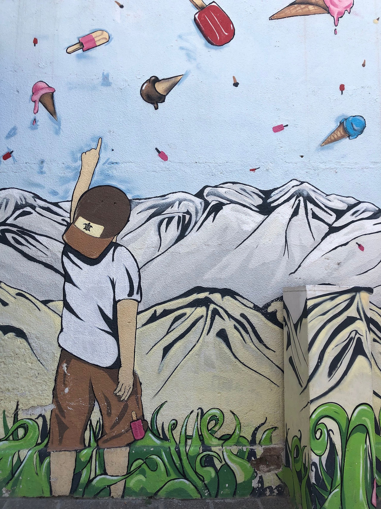 Street art in Chacras de Coria in Aregntina