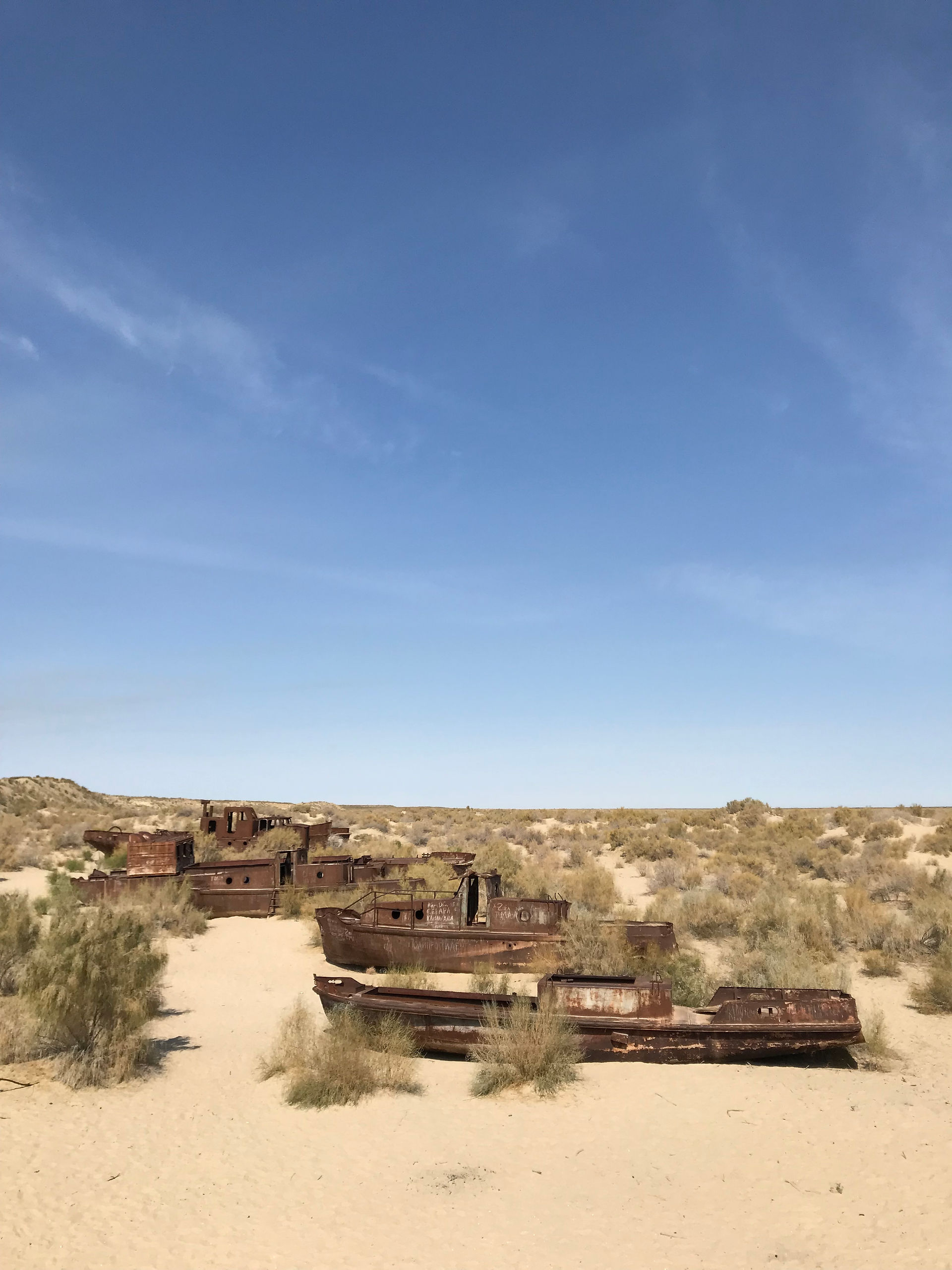 Aral Sea ship graveyard, Moynaq, Uzbekistan