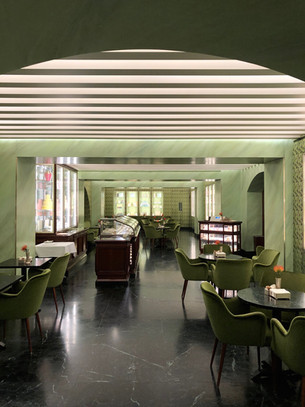 Interior of Marchesi 1824 cafe in Milan