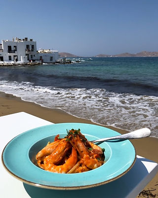 Seafood lunch on Paros island