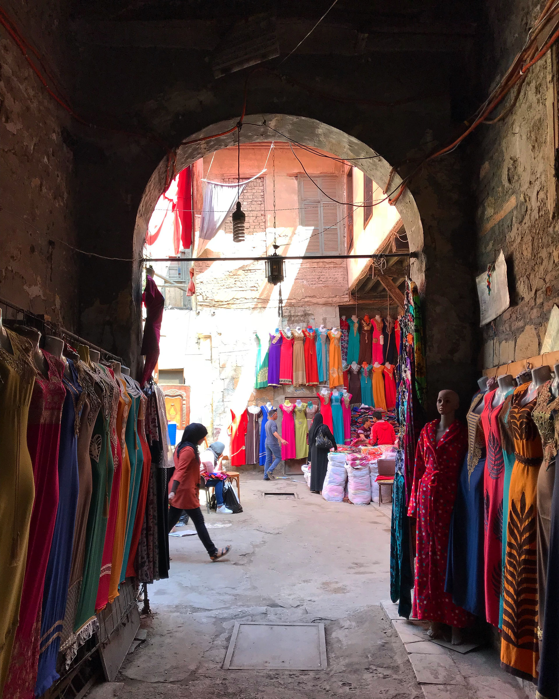 Dresses in Khan El Khalili souq Cairo