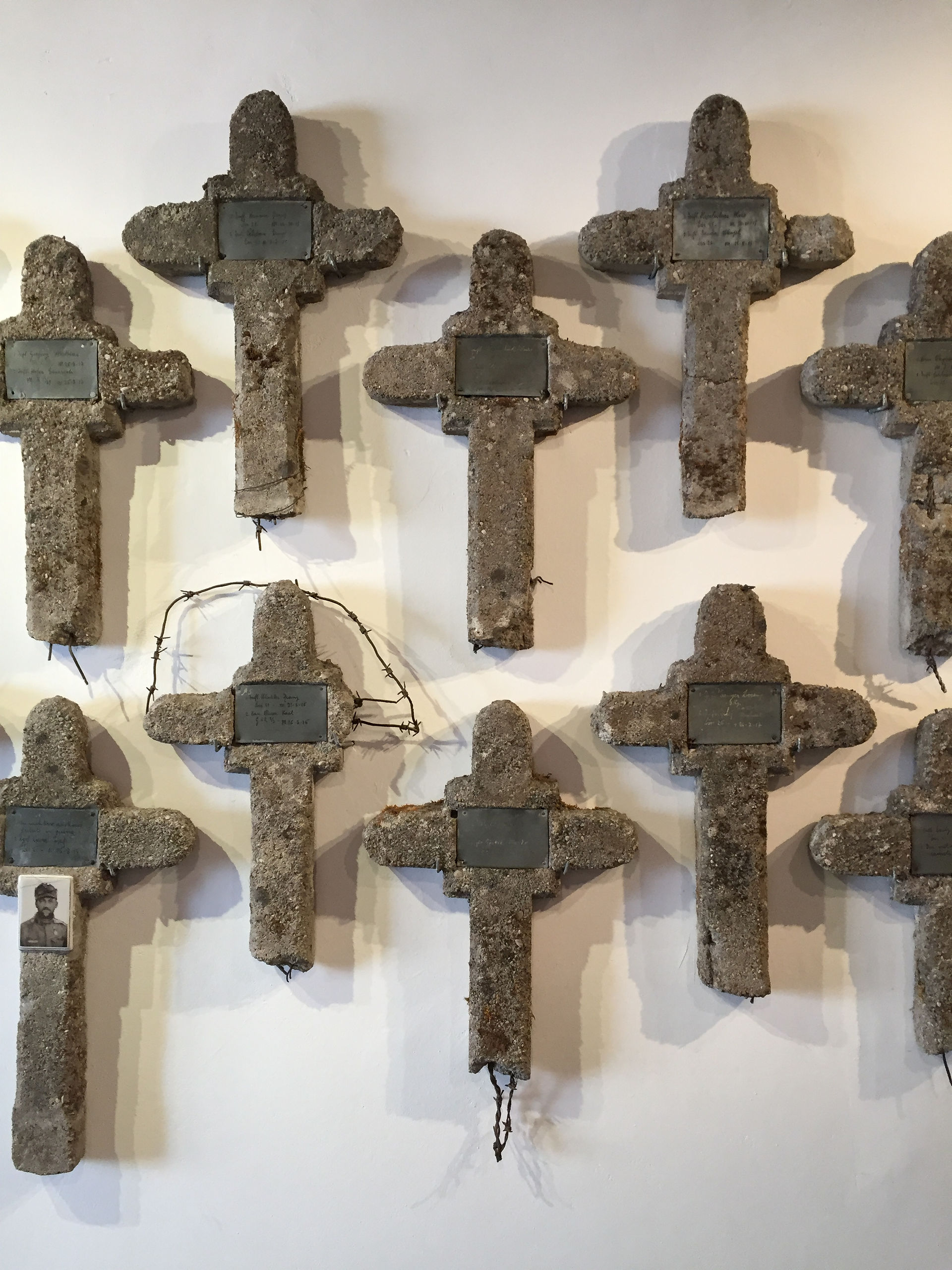 Memorial crosses at the Kobarid Museum, Slovenia