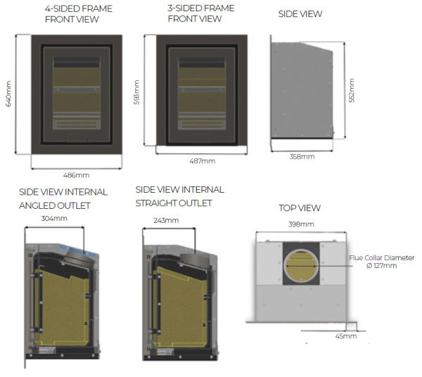 Thumbnail: Hunter Di Lusso R4 Inset Wood/Multifuel Stove