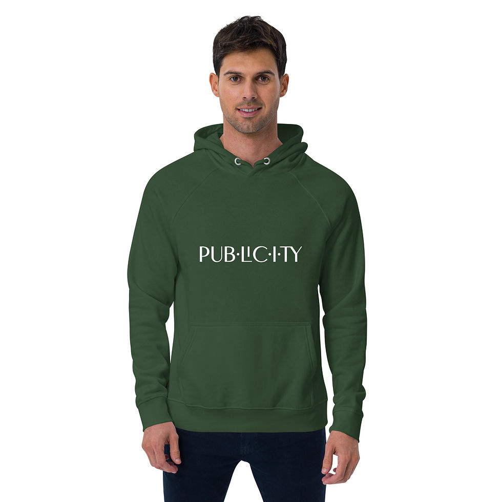 Thumbnail: PUB•LIC•I•TY Unisex eco raglan hoodie