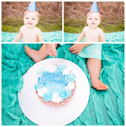 Smashing cake with Matty!
