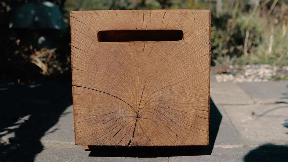 Thumbnail: oak bench handle.