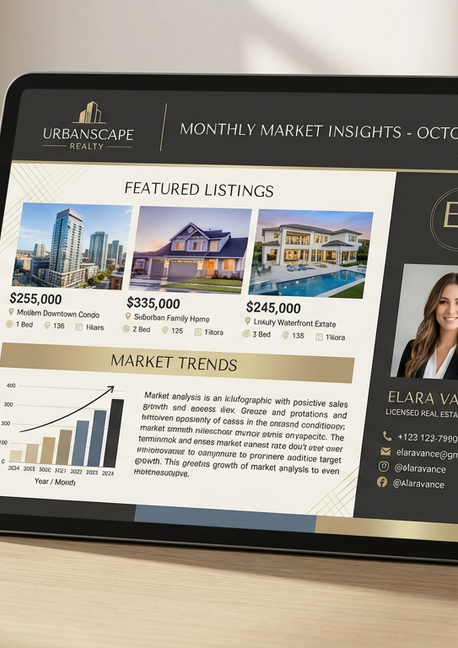 Agent Monthly Newsletter – Sphere Nurture Edition – Real estate portfolio design example.