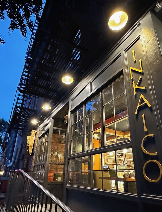 The front of Inkaico Restaurant in Brooklyn