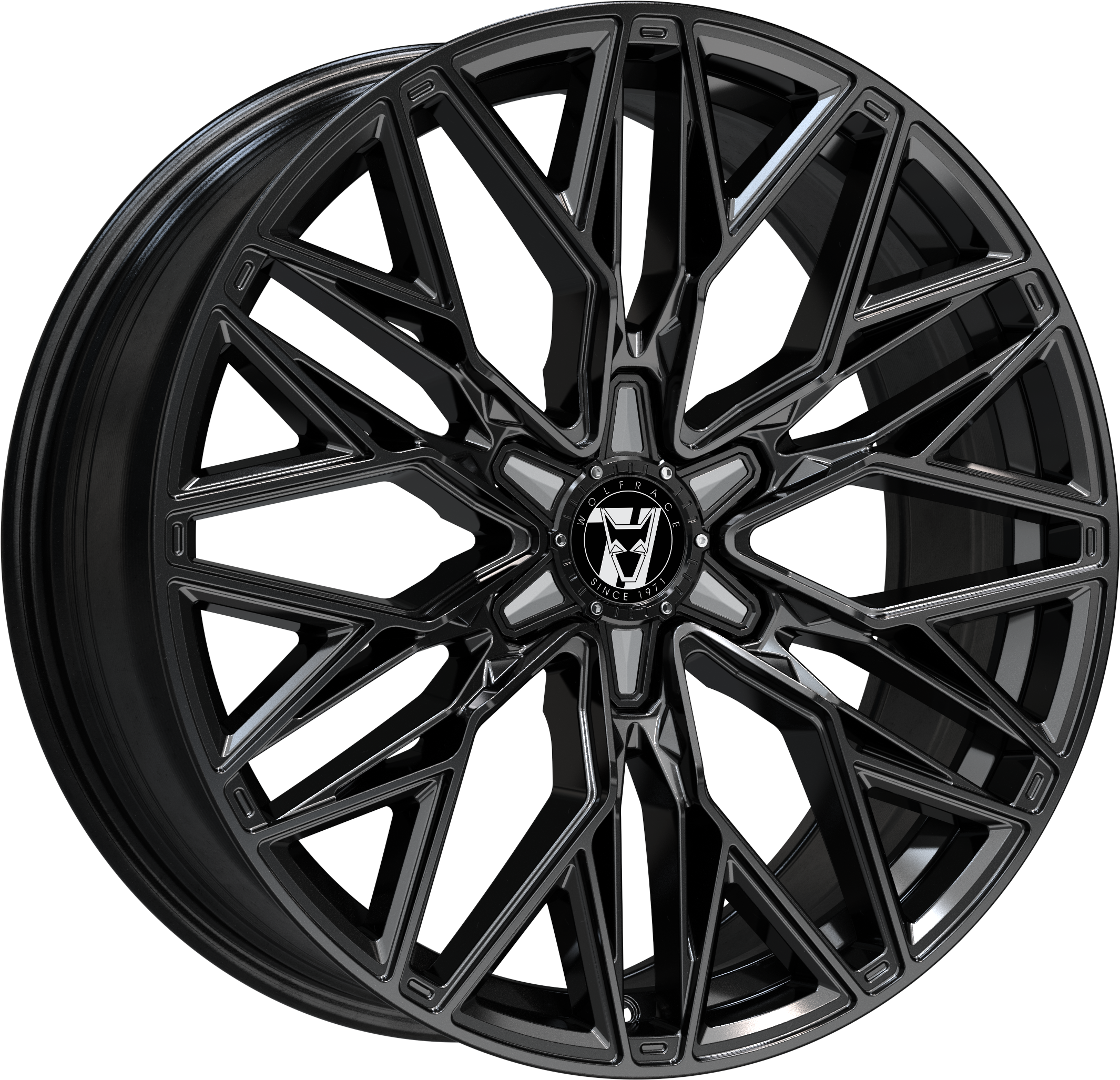 Wolfrace 71 Wolfsburg GT6 Gloss Raven Black 8.5x20 45 6x130 84.1mm 1250Kg