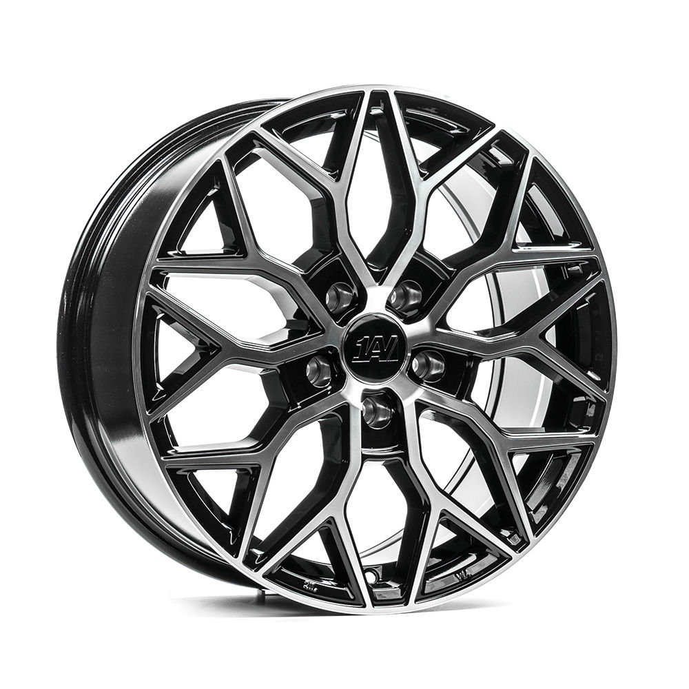 1AV ZX12T GLOSS BLACK & POLISHED 18 Inch 8J 40 Offset 5x110 72.6mm 1125Kg