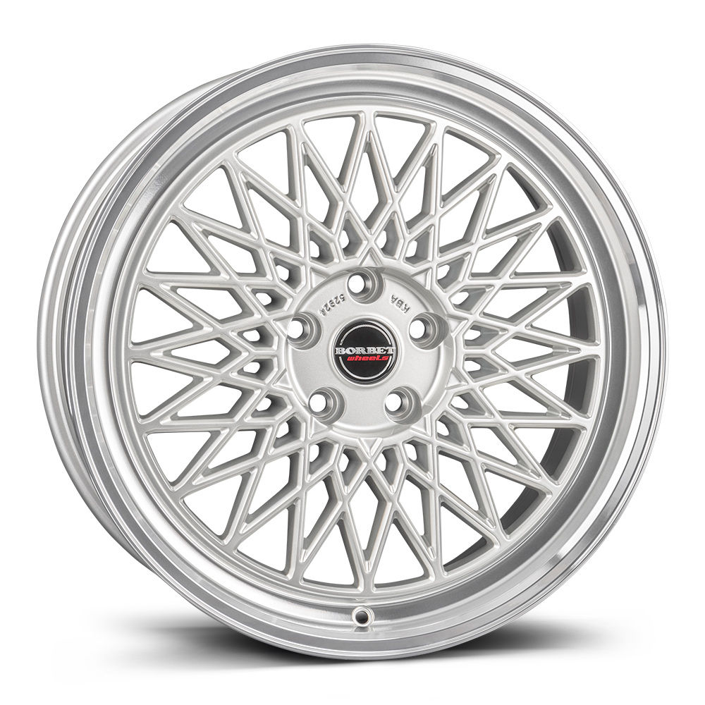 Borbet B Silver 17 Inch 8J 45 Offset 5x112 66.5mm 650Kg
