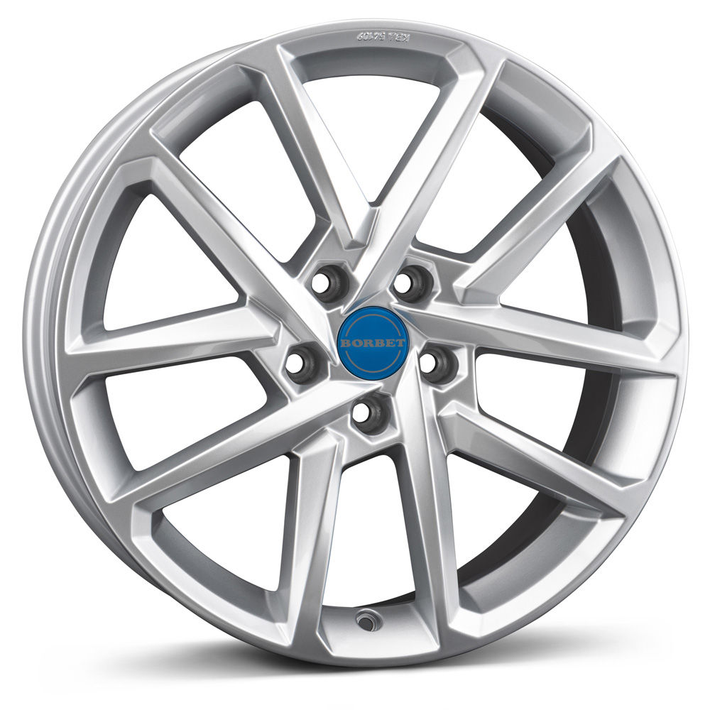Borbet N Silver 16 Inch 6.5J 37 Offset 4x100 64mm 580Kg