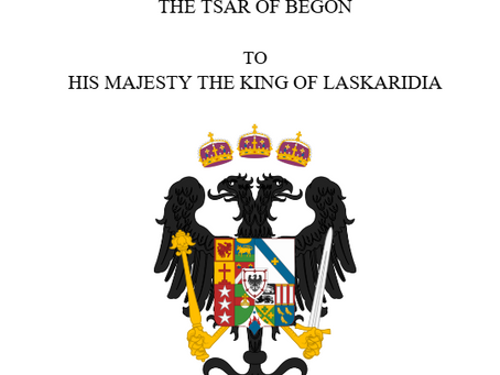 Billung appointed Ambassador to Laskaridia, opens up the pathway to foreign relations.