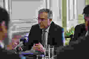 Ο εποπτεύον της ΑΜΚΕ «Μάτι Ξαναζώ» υπουργός Εσωτερικών Τάκης Θεοδωρικάκος. (EUROKINISSI/ΤΑΤΙΑΝΑ ΜΠΟΛΑΡΗ)