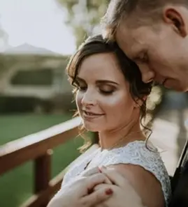 Perth bride Marsha wearing a textured bridal low bun hairstyle by Ahead of Style Hair Artistry