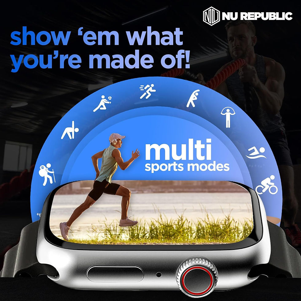 Thumbnail: Nu Republic Impulse Smartwatch with 1.9" HD IPS Display, BT Calling, HRM