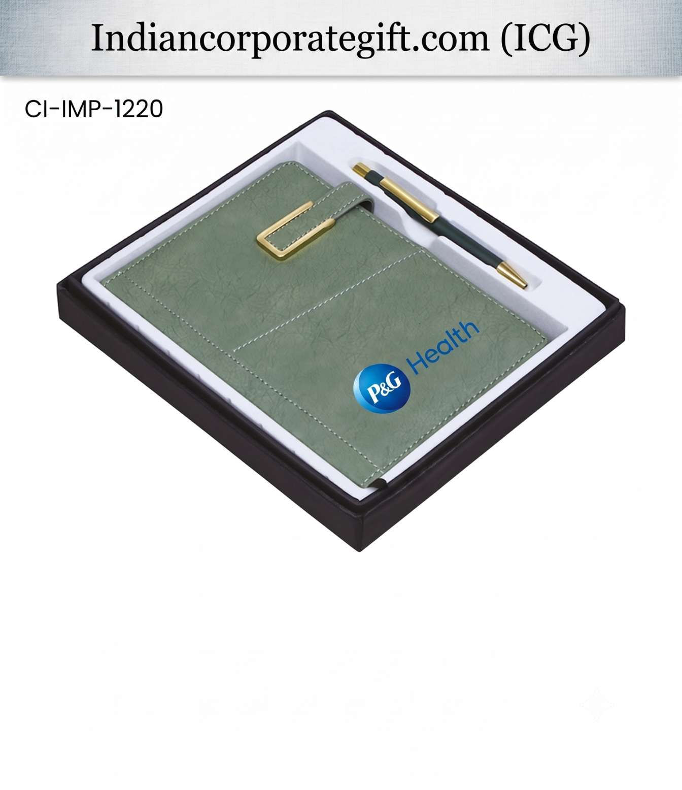 A5 Leatherette Notebook Diary Metal Ballpoint Pen Gift Set CI-IMP-1220 by ICG
