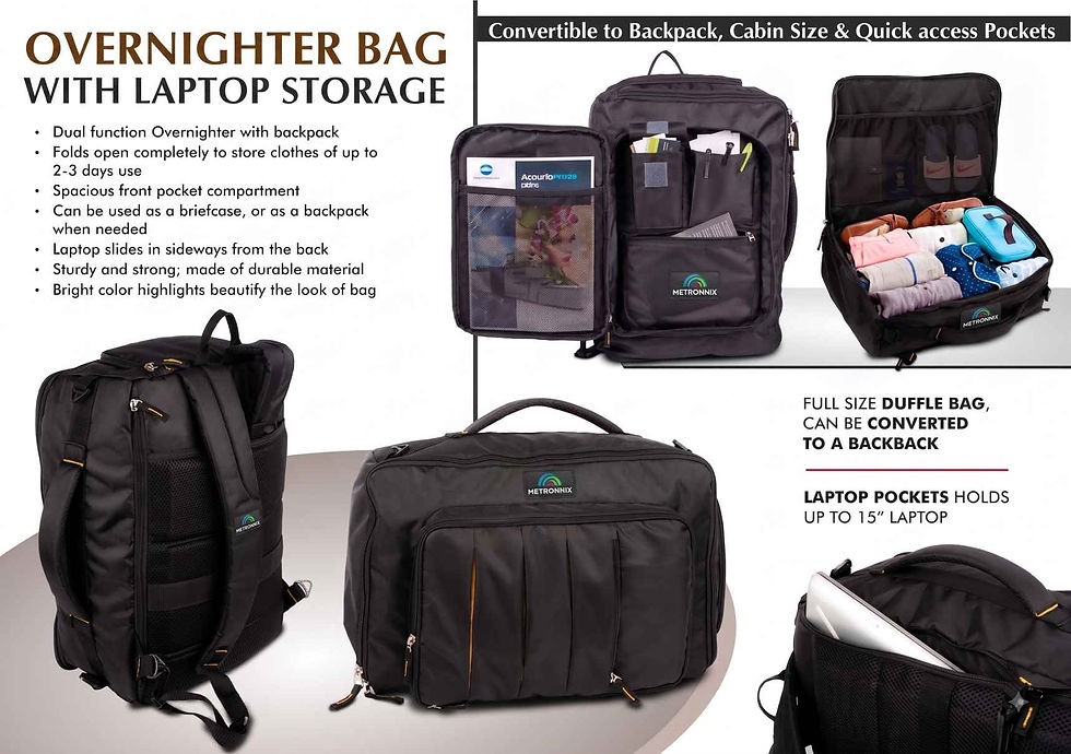 Convertible Overnighter Travel Duffle & Laptop Backpack – CI-IMP-1205 by ICG