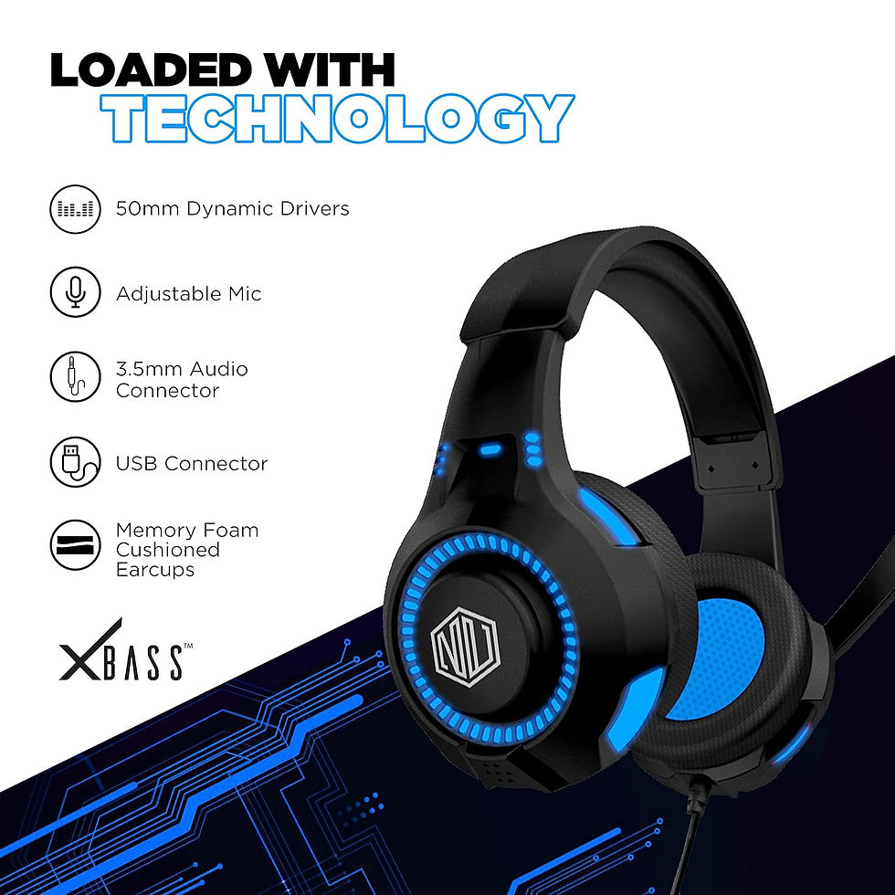 Miniatura: Nu Republic Dread EVO- Gaming Earphones with Flexible Extended Microphone