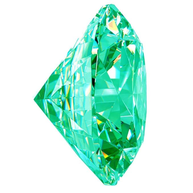 Thumbnail: Diamond Shape  Green Color Crystal Glass Paper Weights with Clear Finish