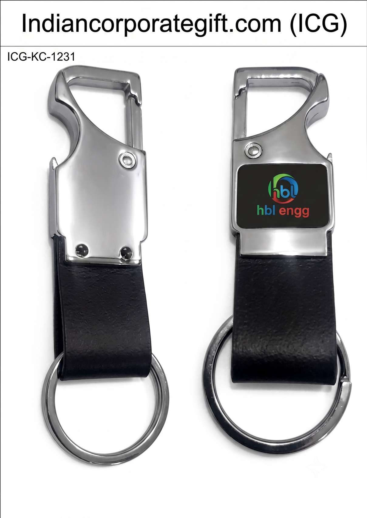 Multifunctional Carabiner Bottle Opener Metal Keychain ICG-KC-1231 - by ICG