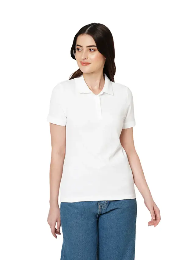 Thumbnail: Vero Moda Jacquard Polo - White