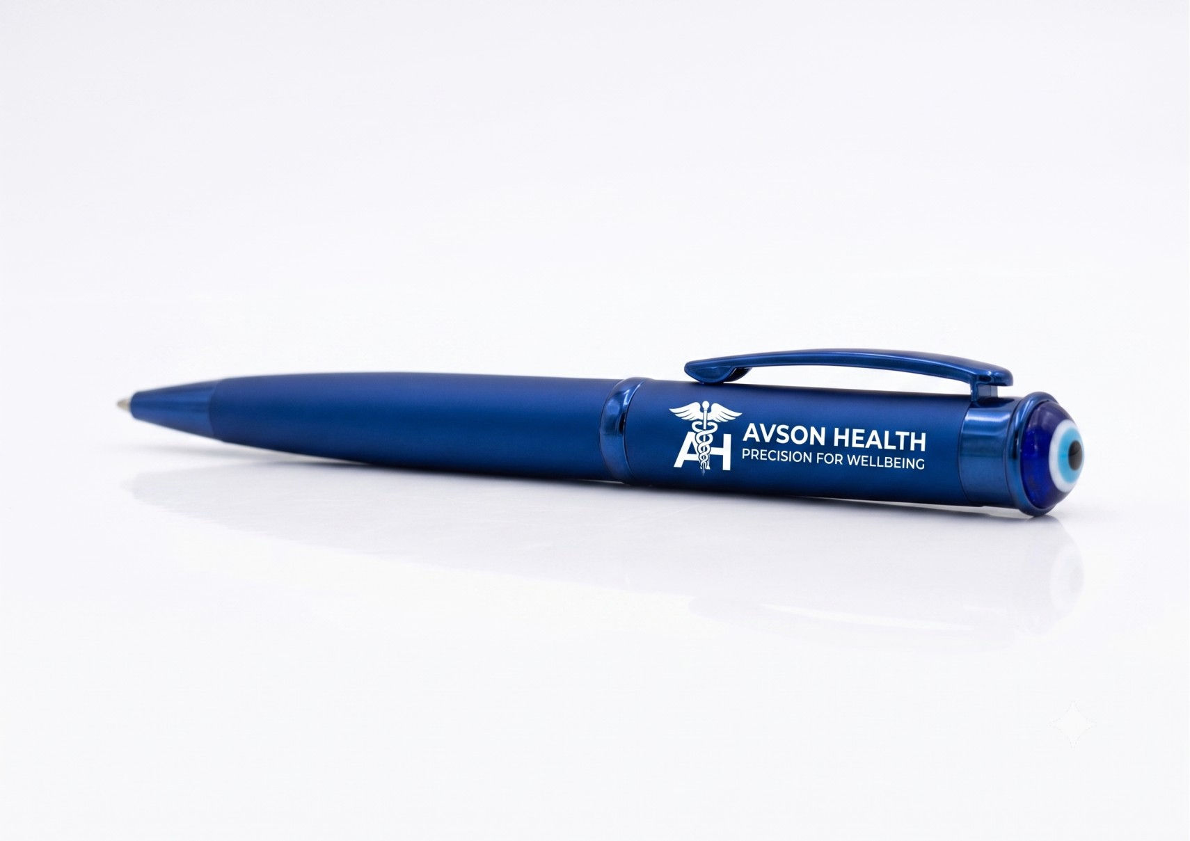 Blue Matte Pen with Evil Eye Charm CI IMP 1159 by Indian Corporate Gift ICG