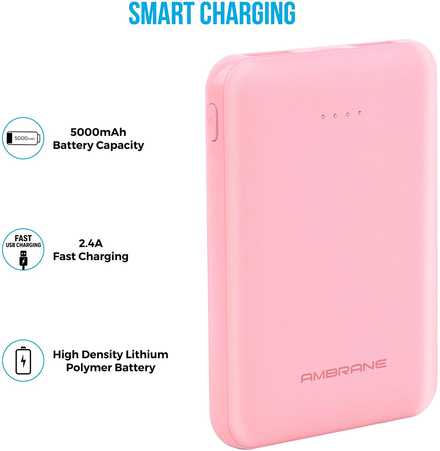Ambrane 5000mAh Li-Polymer Powerbank CI-PP-501