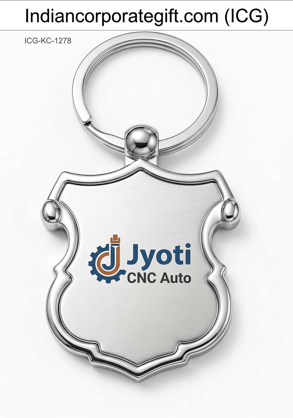 Shield Shape Metallic Keychain ICG-KC-1278 at Lowest Price by Indian Corp Gifts