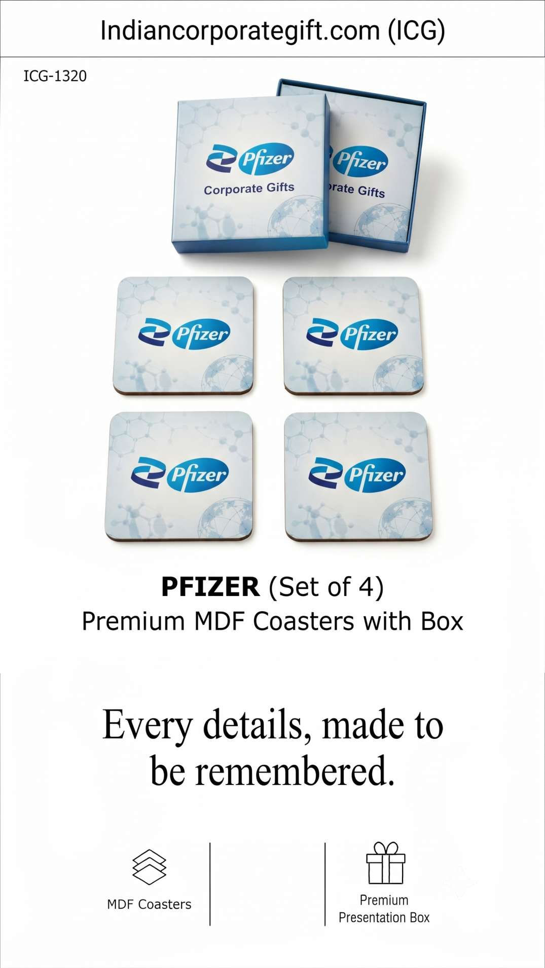 MDF Coasters Set of 4 - ICG-1320 at Best Price in Gurgaon by ICG