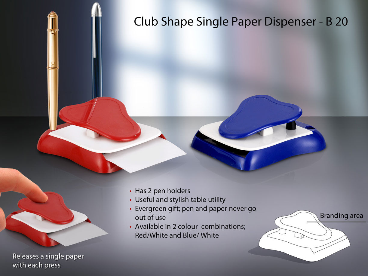 Club shape single paper dispenser B-20