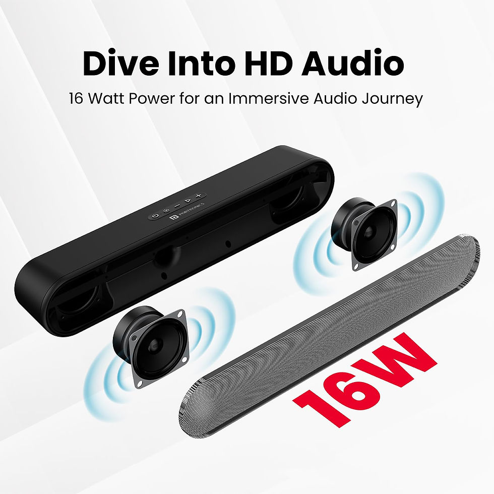 Thumbnail: Portronics Decibel 23 16W Wireless Bluetooth Soundbar with LED Lights