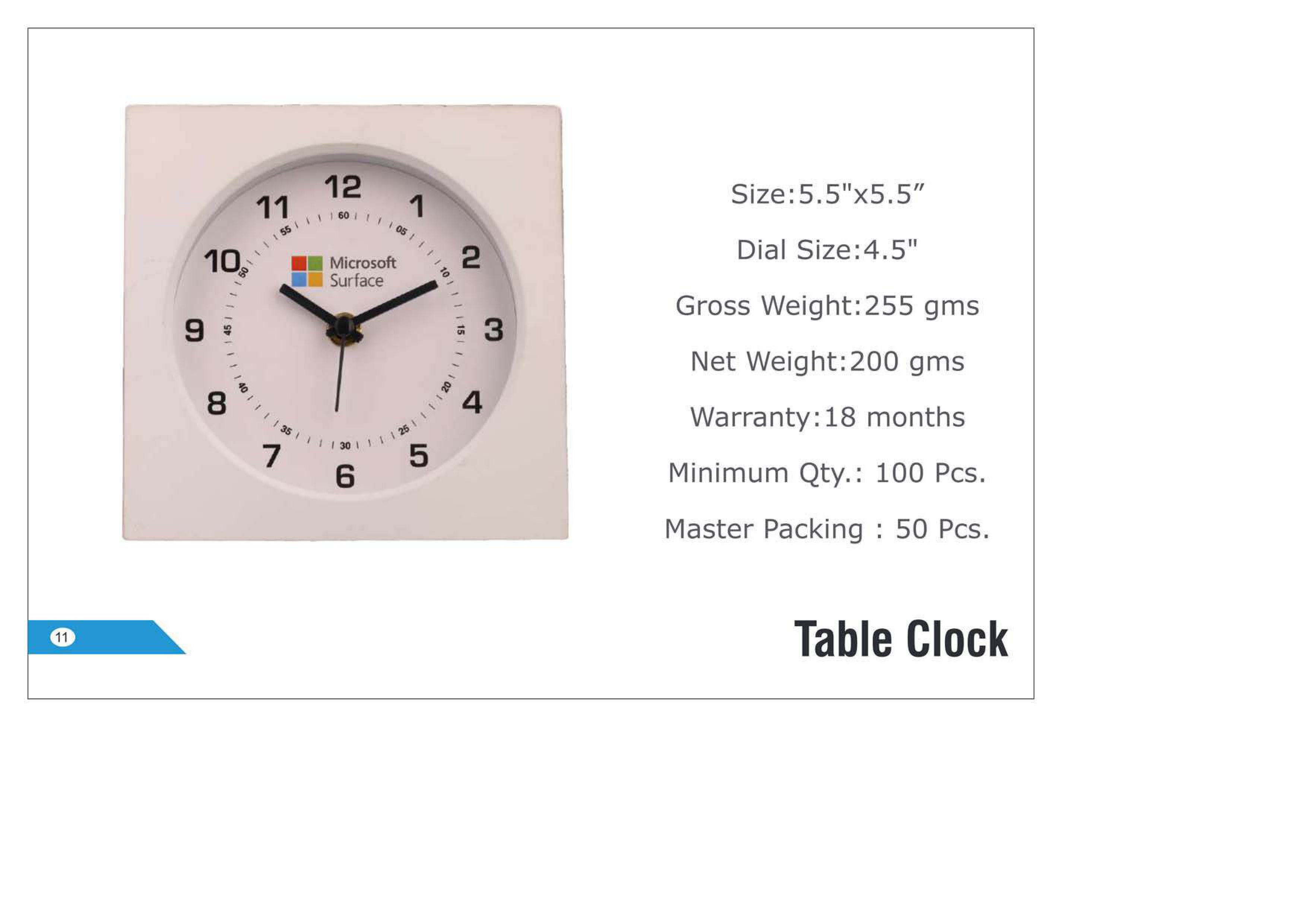 Analog Alarm Clock, 4 Inch-11