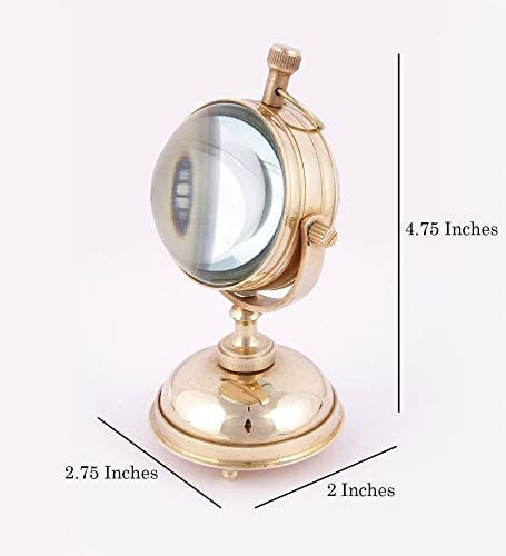 Thumbnail: Nautical Collection Moon Stand Gold Finish Brass 2 Inch Antique Table Clock/Desk