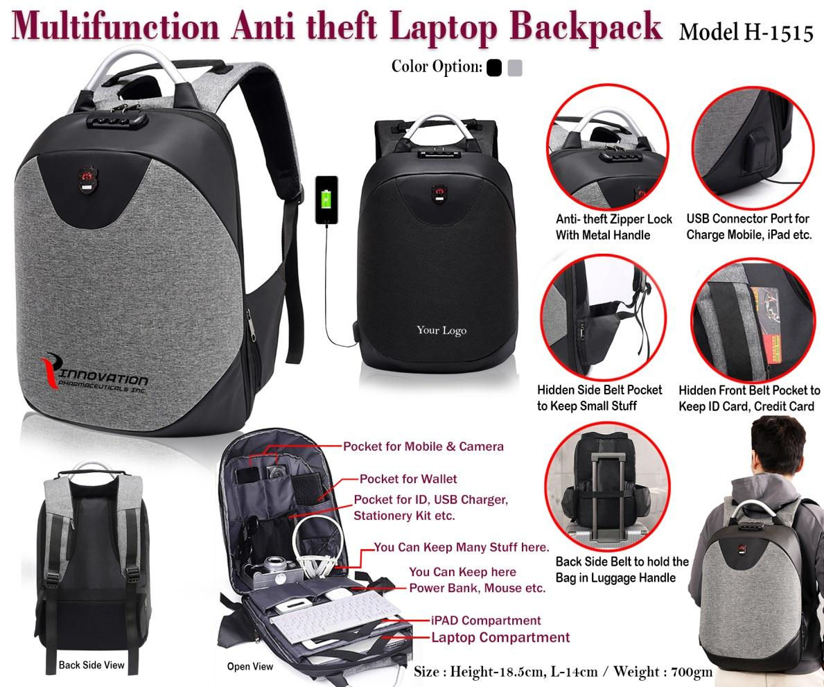 Multifunction Anti Theft Laptop Backpack CI-H-1515
