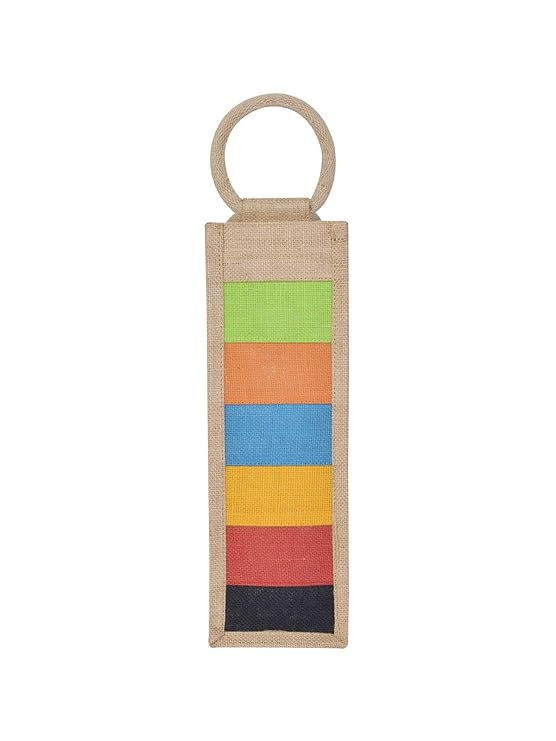 Thumbnail: Jute Bottle Carry Bag 2 litres, Multicolour
