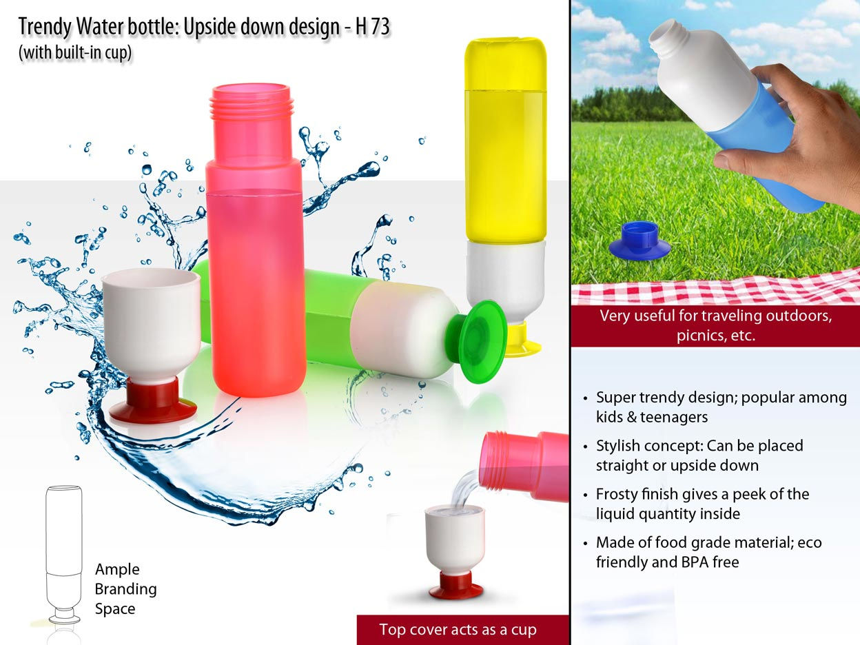 Trendy Water bottle (Upside down design) H-73